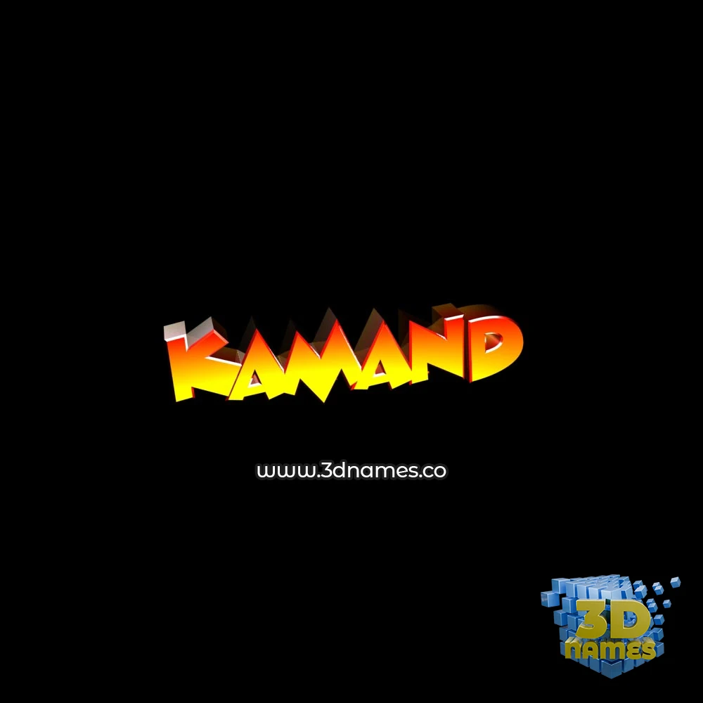 kamand in Black Background style - 3D name wallpaper