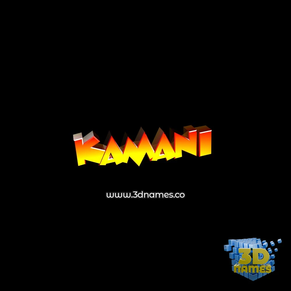 kamani in Black Background style - 3D name wallpaper