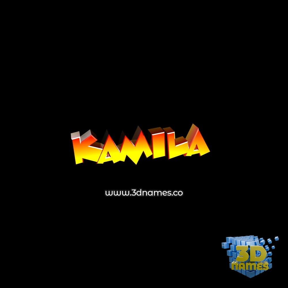 kamila in Black Background style - 3D name wallpaper