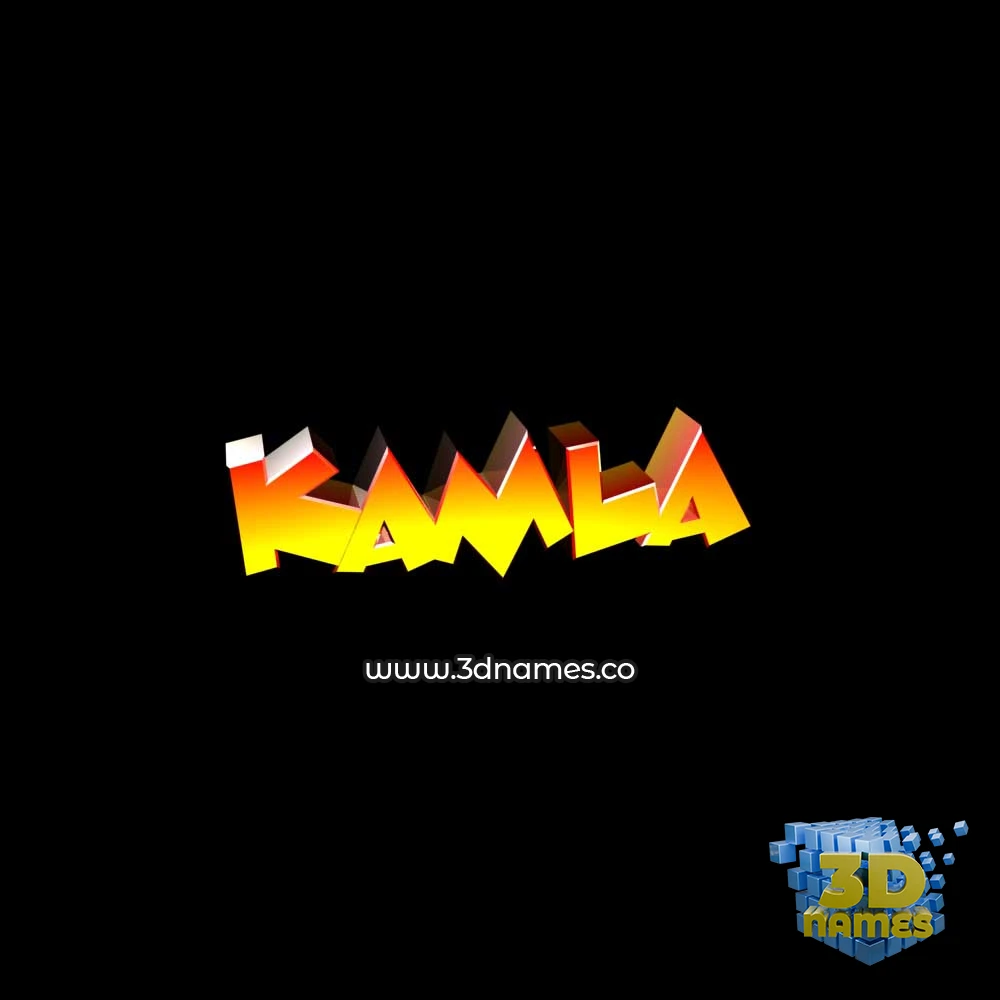 kamla in Black Background style - 3D name wallpaper