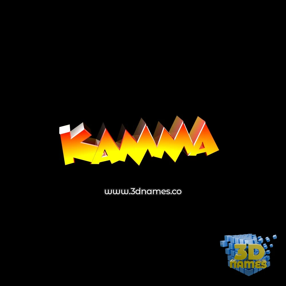 kamma in Black Background style - 3D name wallpaper