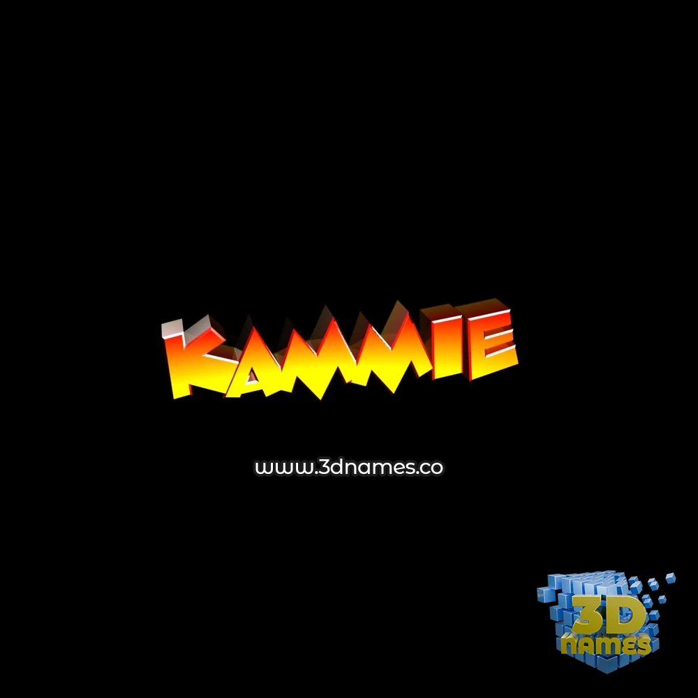 kammie in Black Background style - 3D name wallpaper