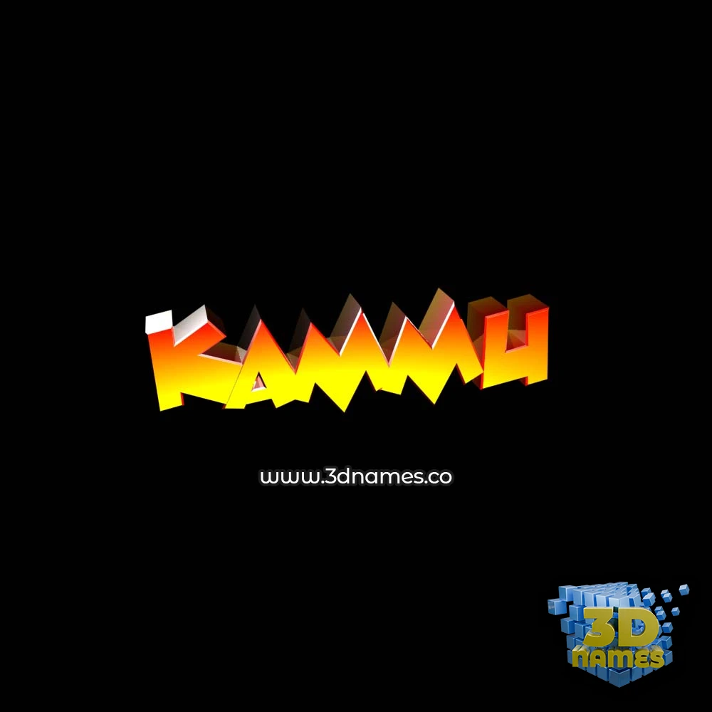 kammu in Black Background style - 3D name wallpaper