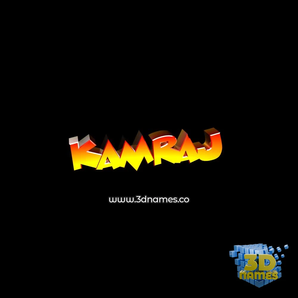 kamraj in Black Background style - 3D name wallpaper