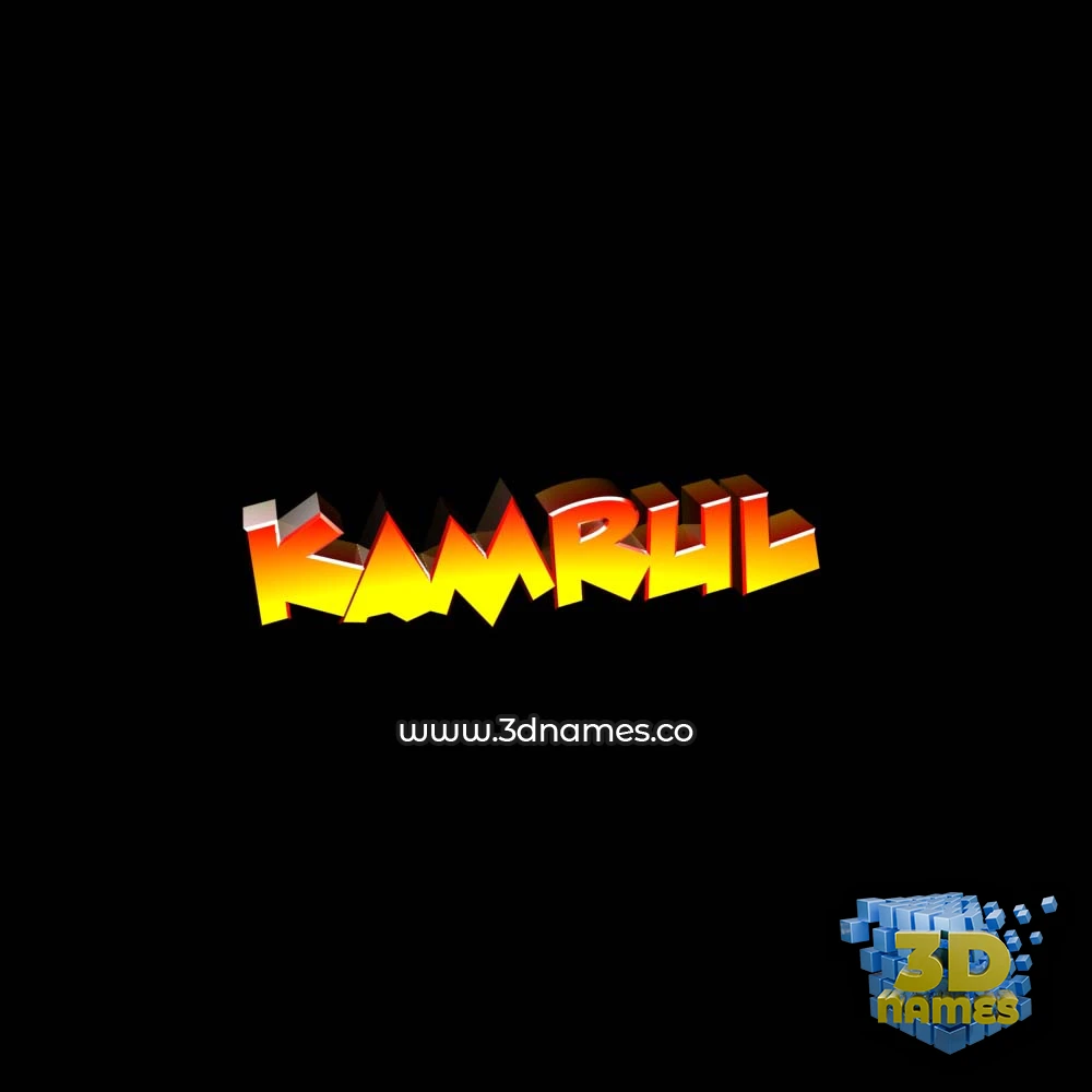kamrul in Black Background style - 3D name wallpaper