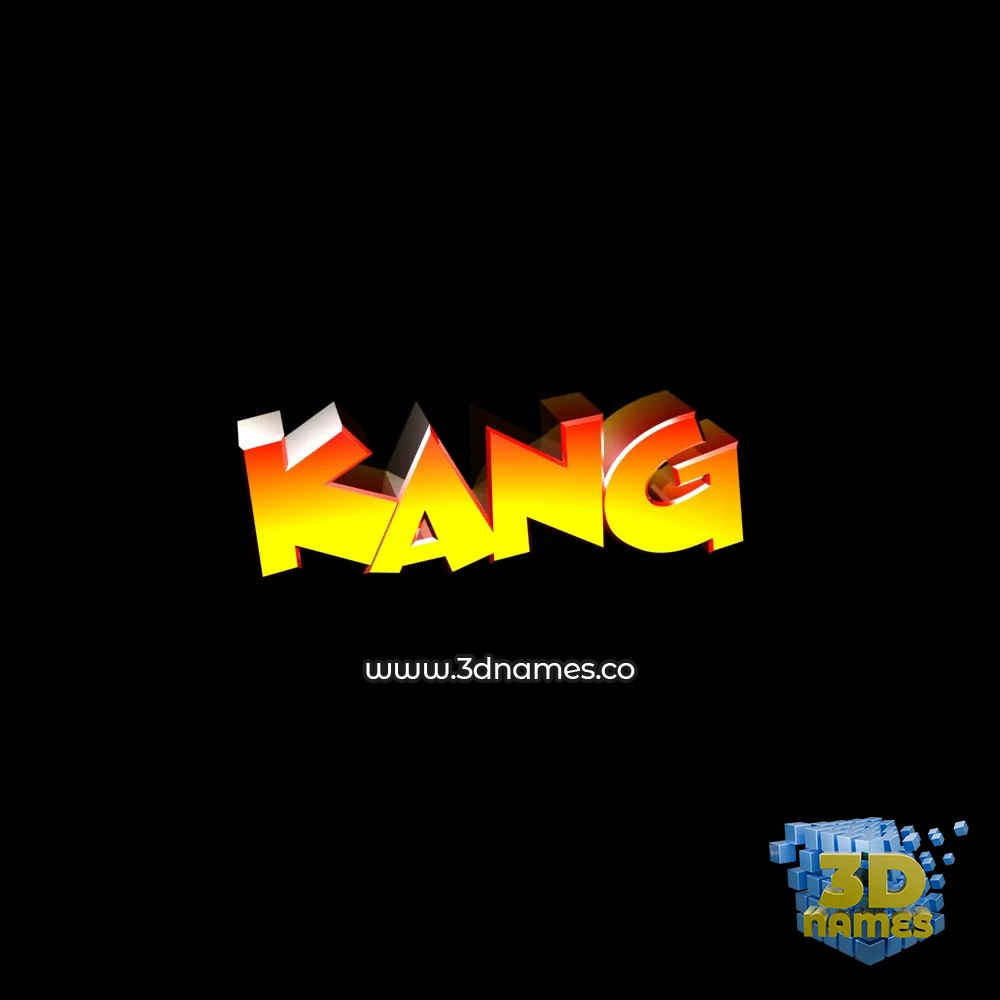 kang in Black Background style - 3D name wallpaper