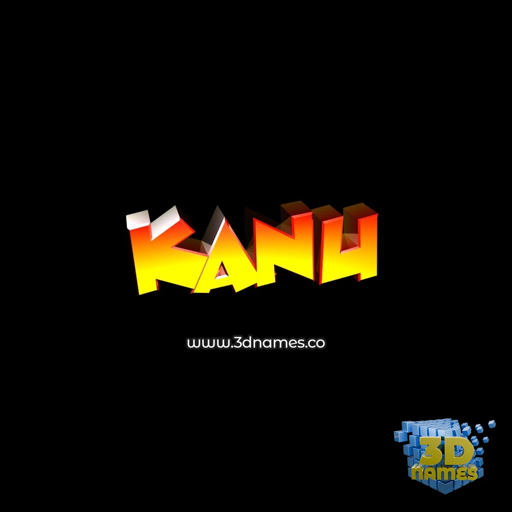 kanu in Black Background style - 3D name wallpaper
