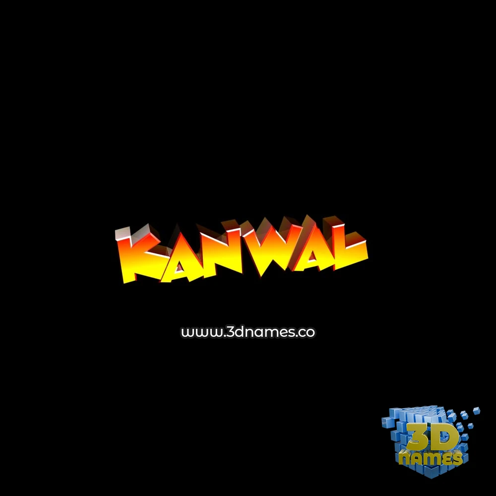 kanwal in Black Background style - 3D name wallpaper