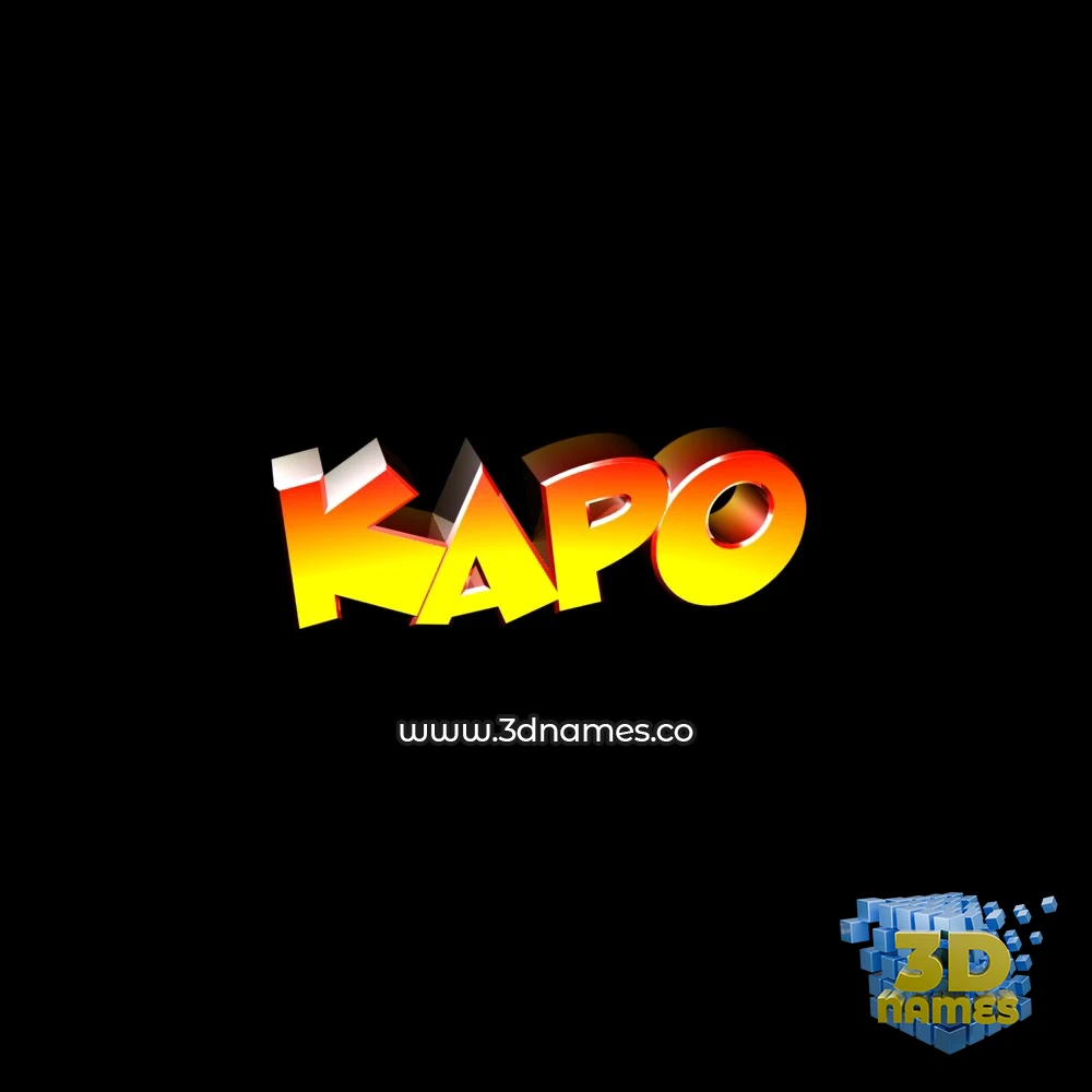 kapo in Black Background style - 3D name wallpaper
