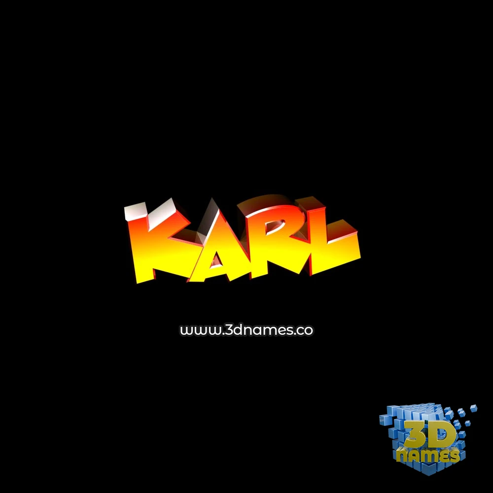 karl in Black Background style - 3D name wallpaper