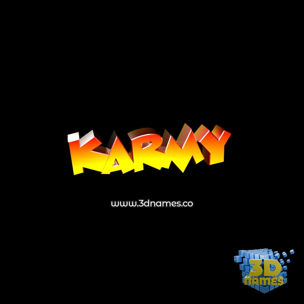 karmy in Black Background style - 3D name wallpaper