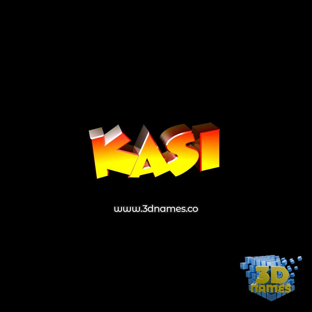 kasi in Black Background style - 3D name wallpaper