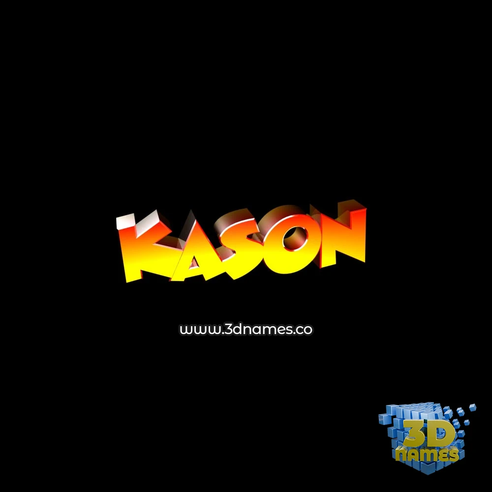 kason in Black Background style - 3D name wallpaper