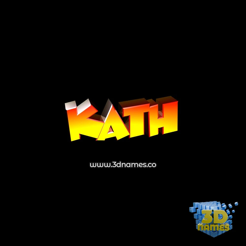 kath in Black Background style - 3D name wallpaper