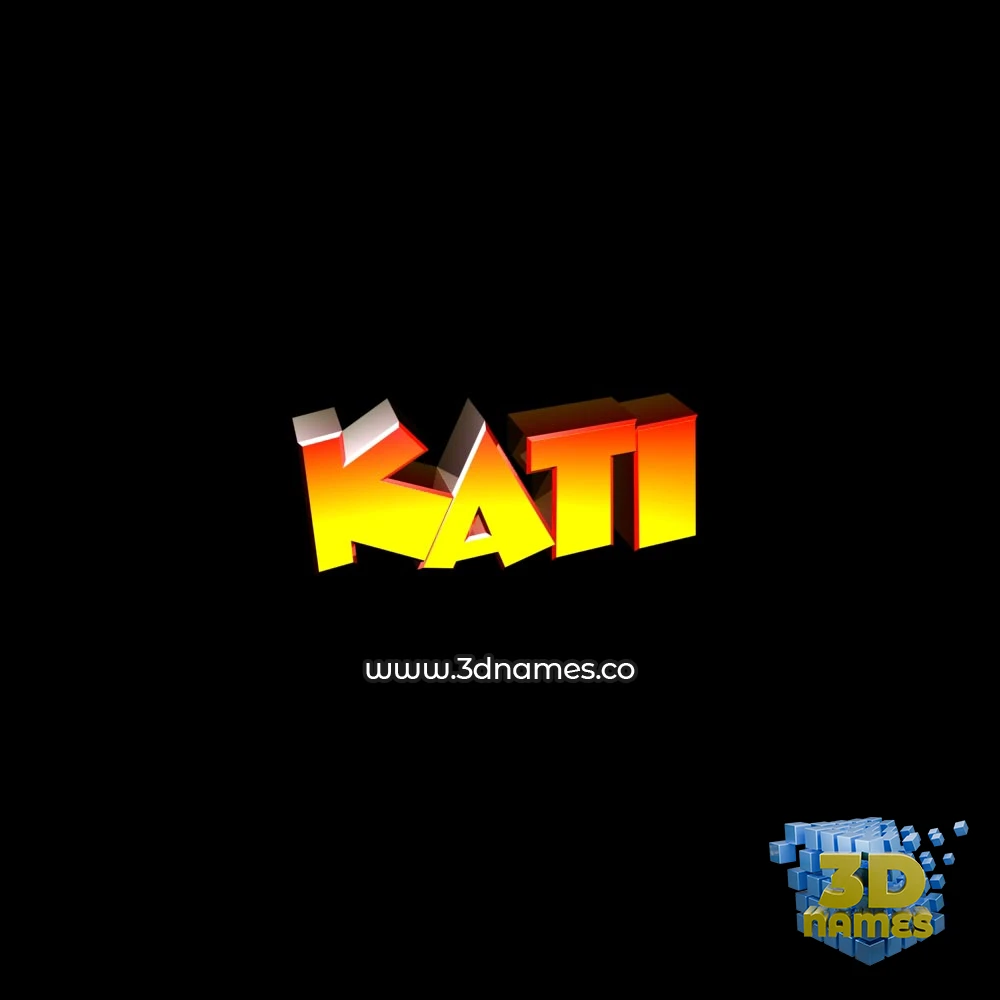 kati in Black Background style - 3D name wallpaper