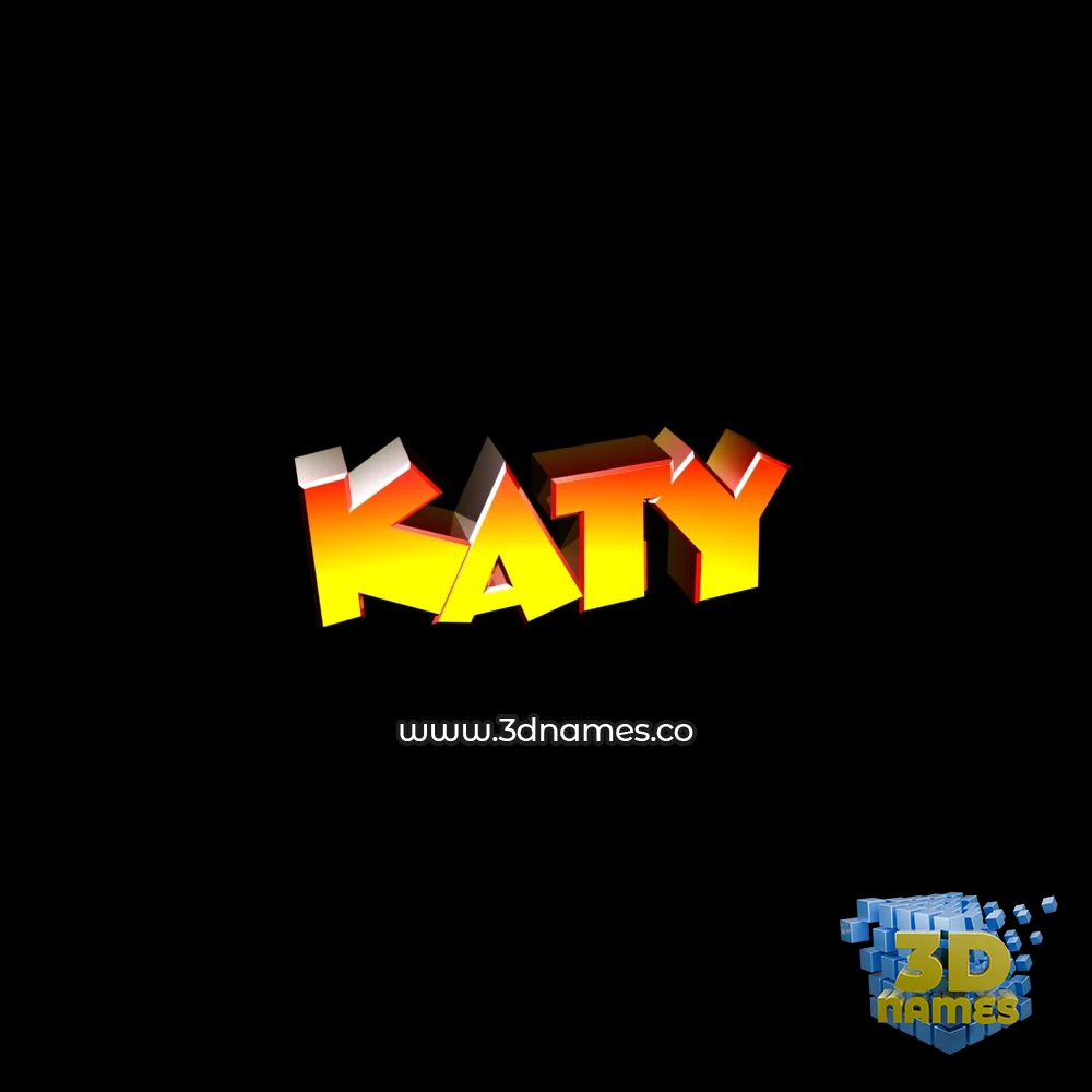 katy in Black Background style - 3D name wallpaper