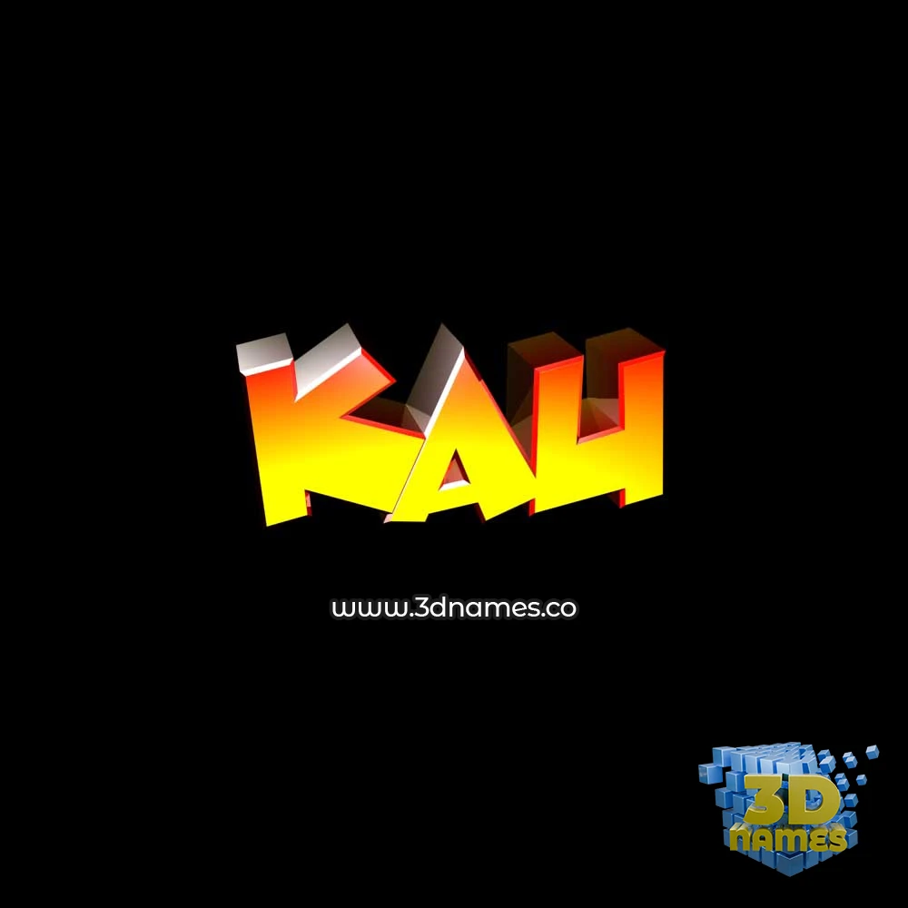 kau in Black Background style - 3D name wallpaper