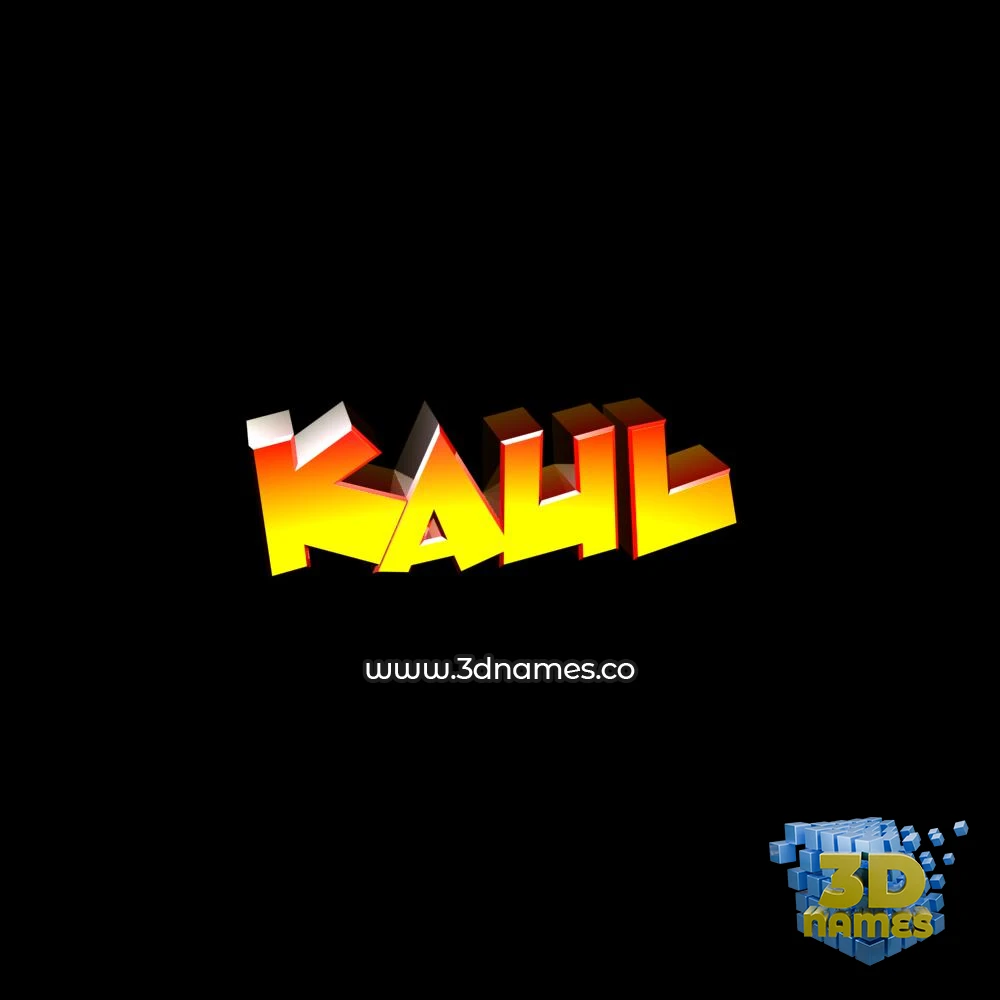 kaul in Black Background style - 3D name wallpaper