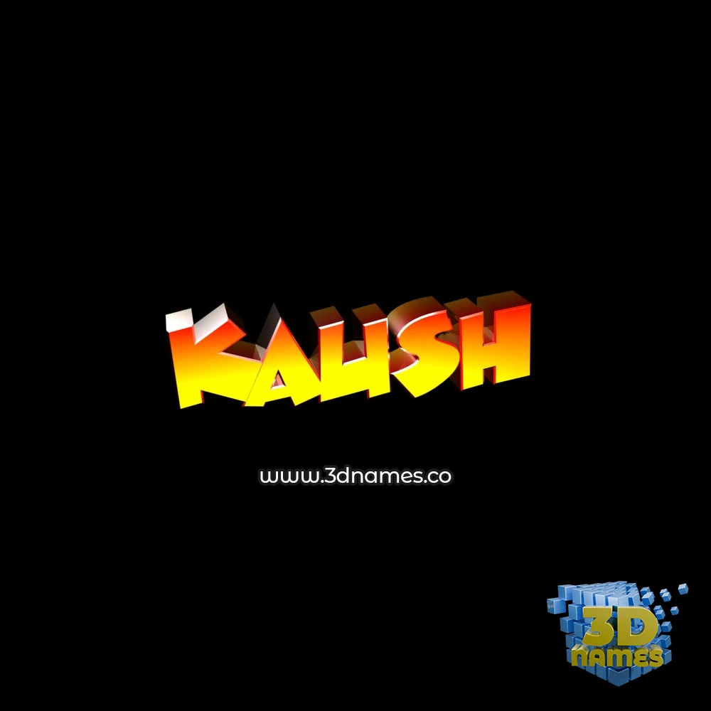 kaush in Black Background style - 3D name wallpaper