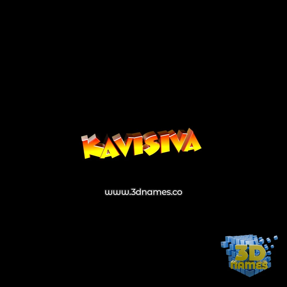 kavisiva in Black Background style - 3D name wallpaper