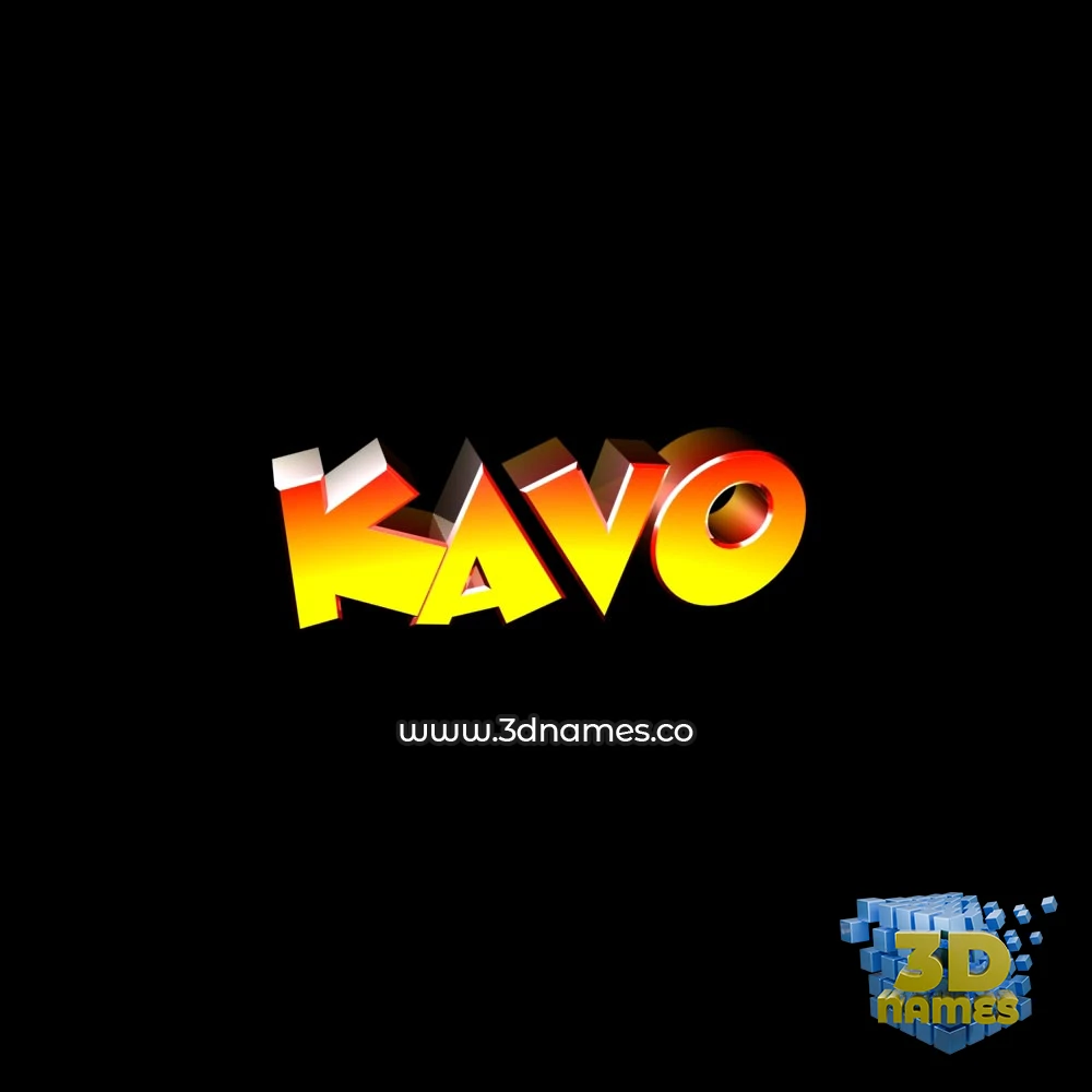 kavo in Black Background style - 3D name wallpaper