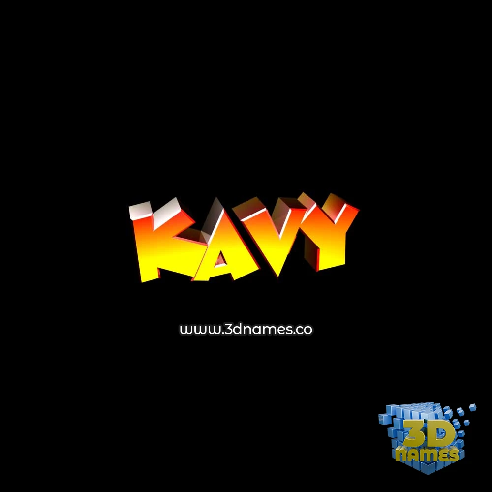 kavy in Black Background style - 3D name wallpaper