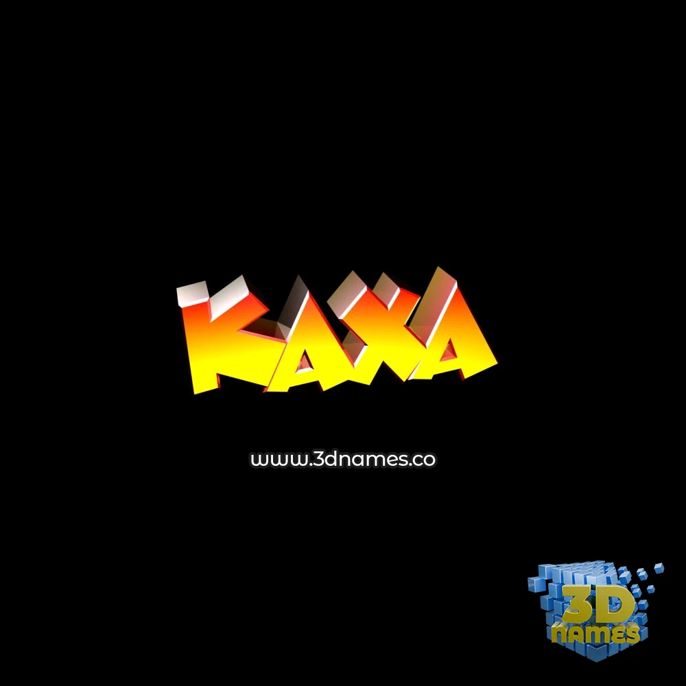 kaxa in Black Background style - 3D name wallpaper