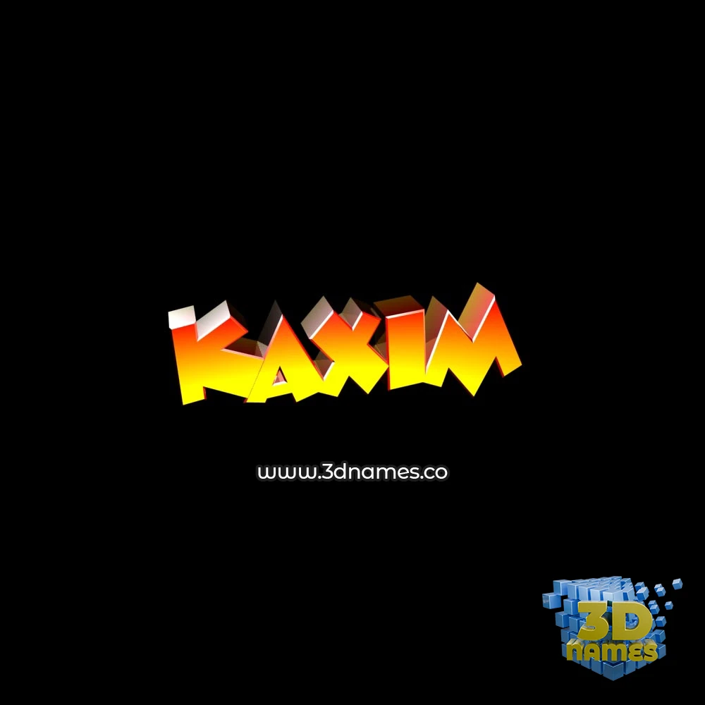 kaxim in Black Background style - 3D name wallpaper