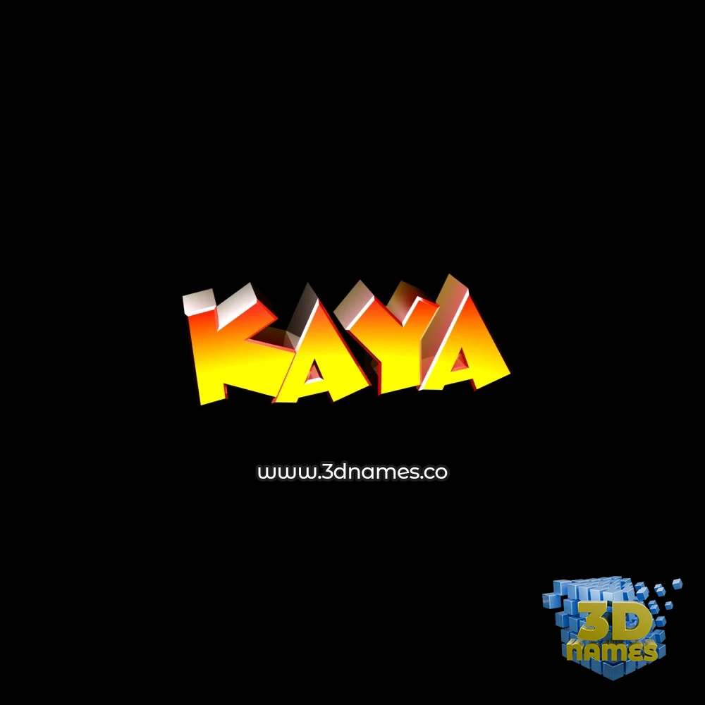 kaya in Black Background style - 3D name wallpaper