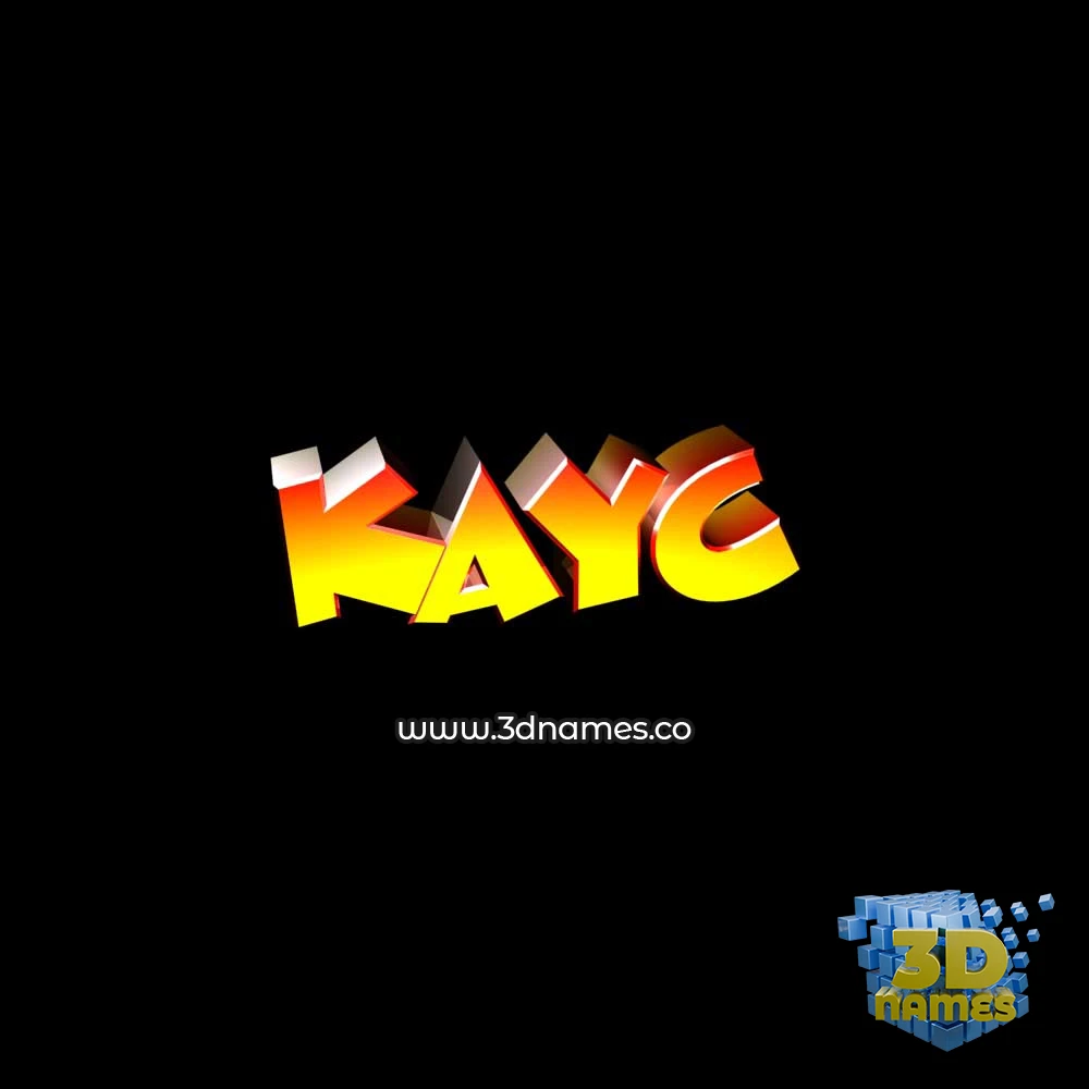kayc in Black Background style - 3D name wallpaper