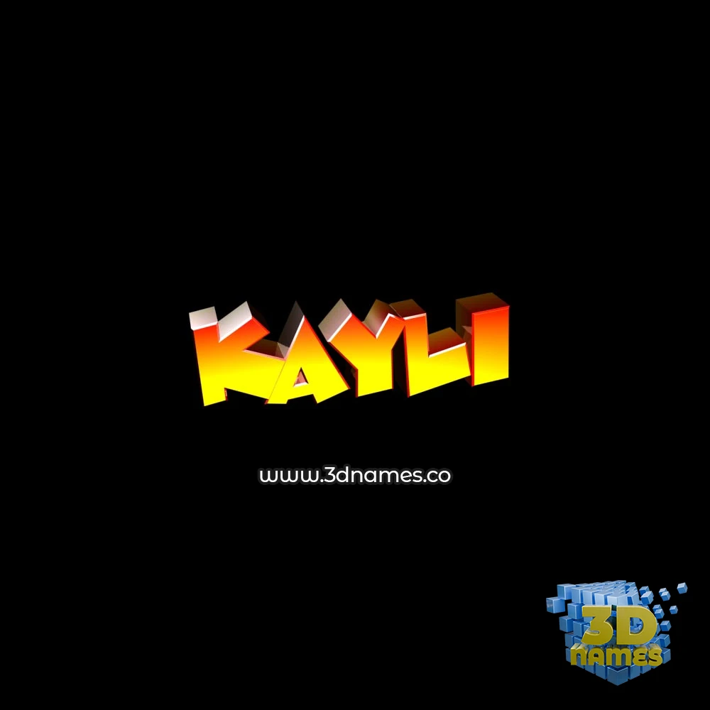 kayli in Black Background style - 3D name wallpaper