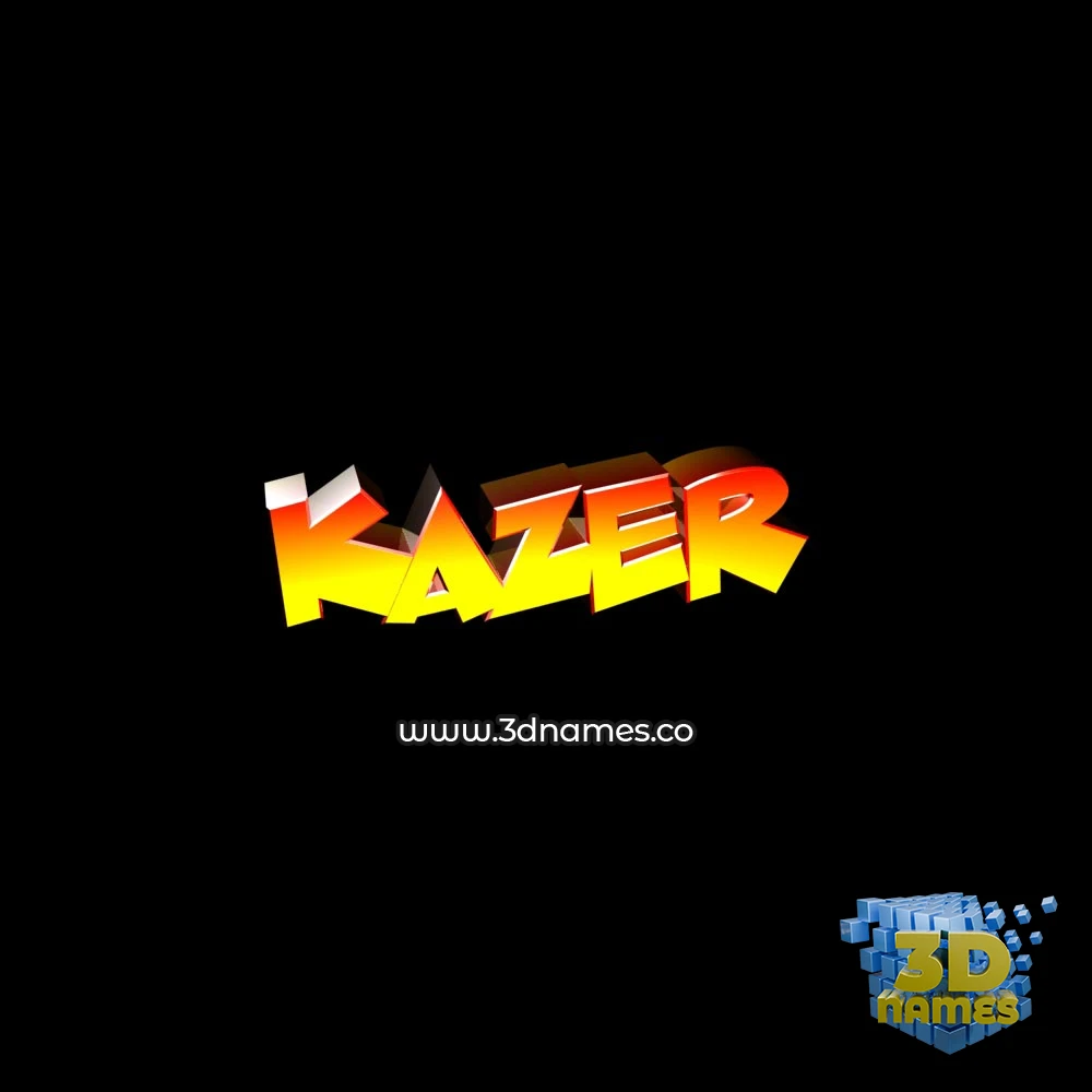 kazer in Black Background style - 3D name wallpaper