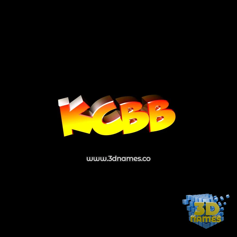 kcbb in Black Background style - 3D name wallpaper