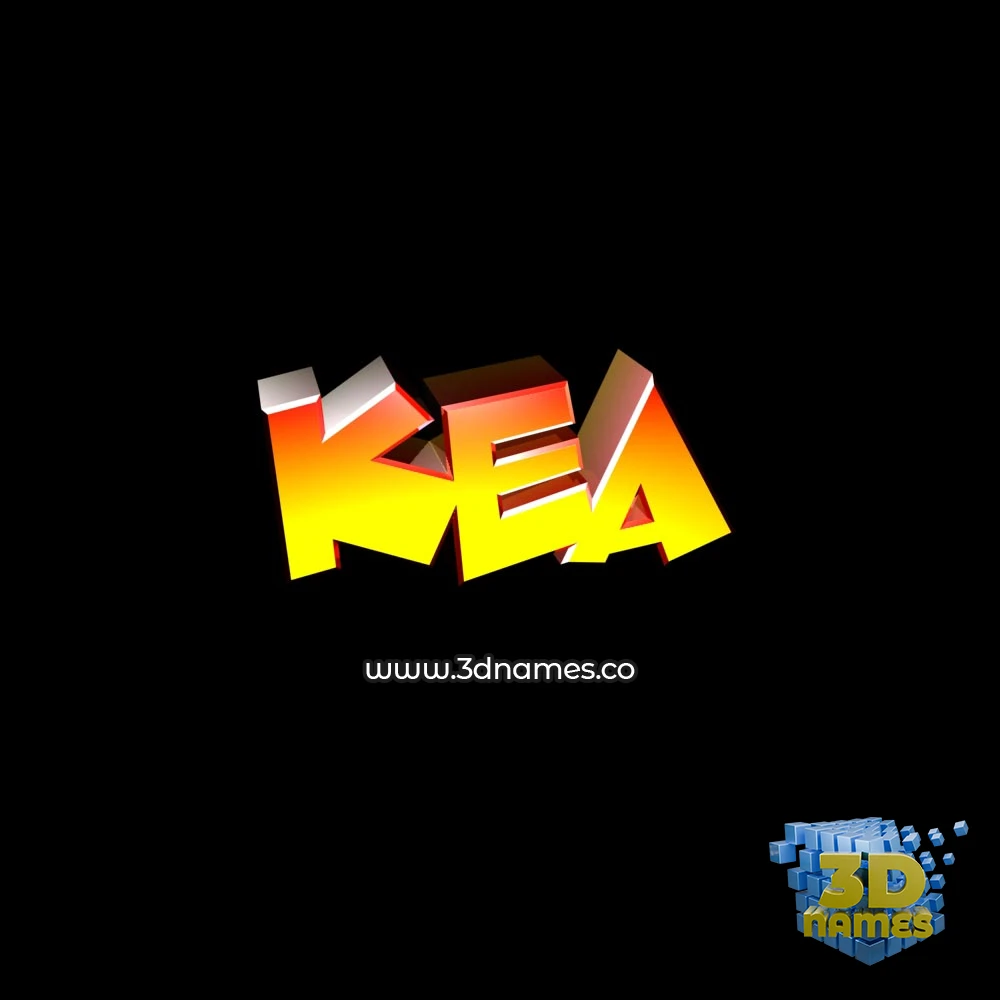 kea in Black Background style - 3D name wallpaper