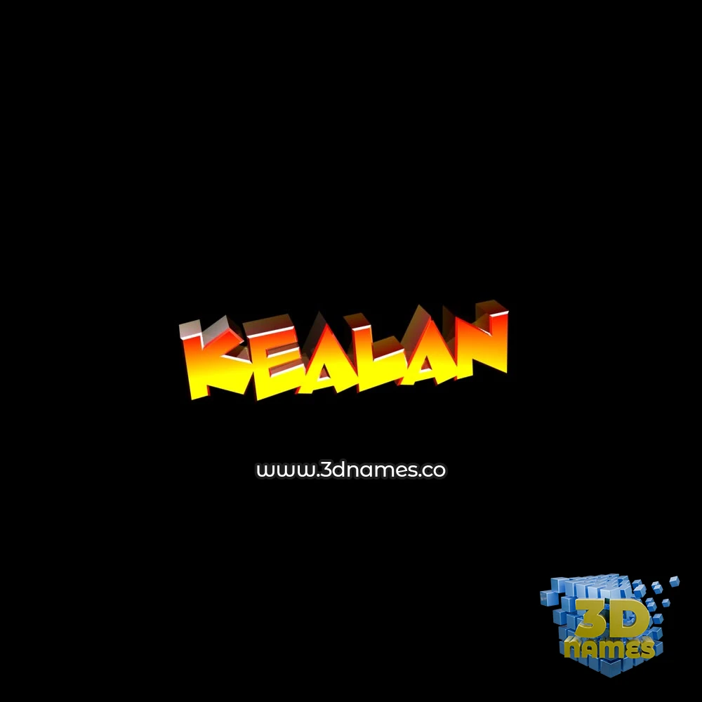 kealan in Black Background style - 3D name wallpaper