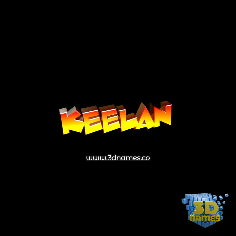 keelan in Black Background style - 3D name wallpaper