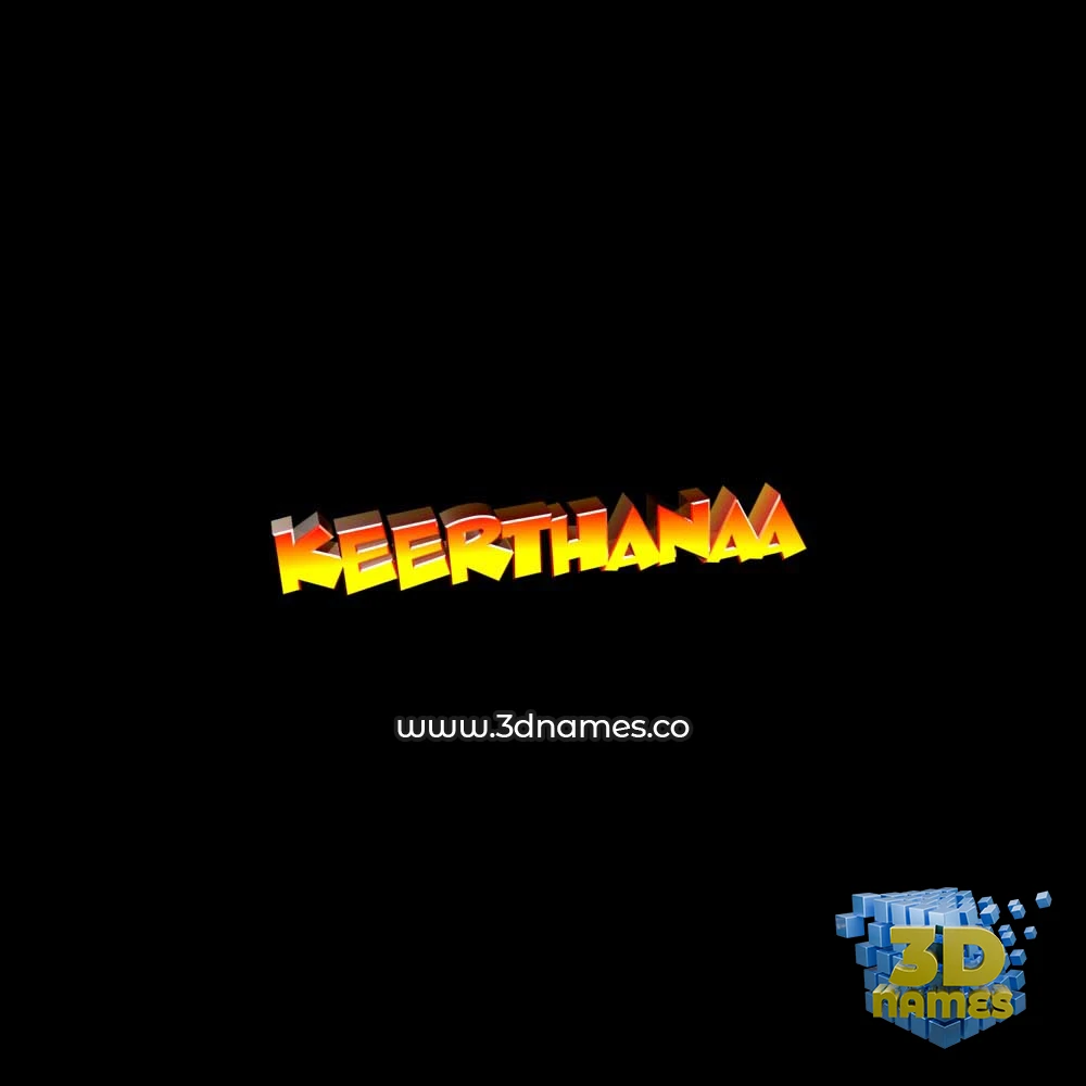 keerthanaa in Black Background style - 3D name wallpaper