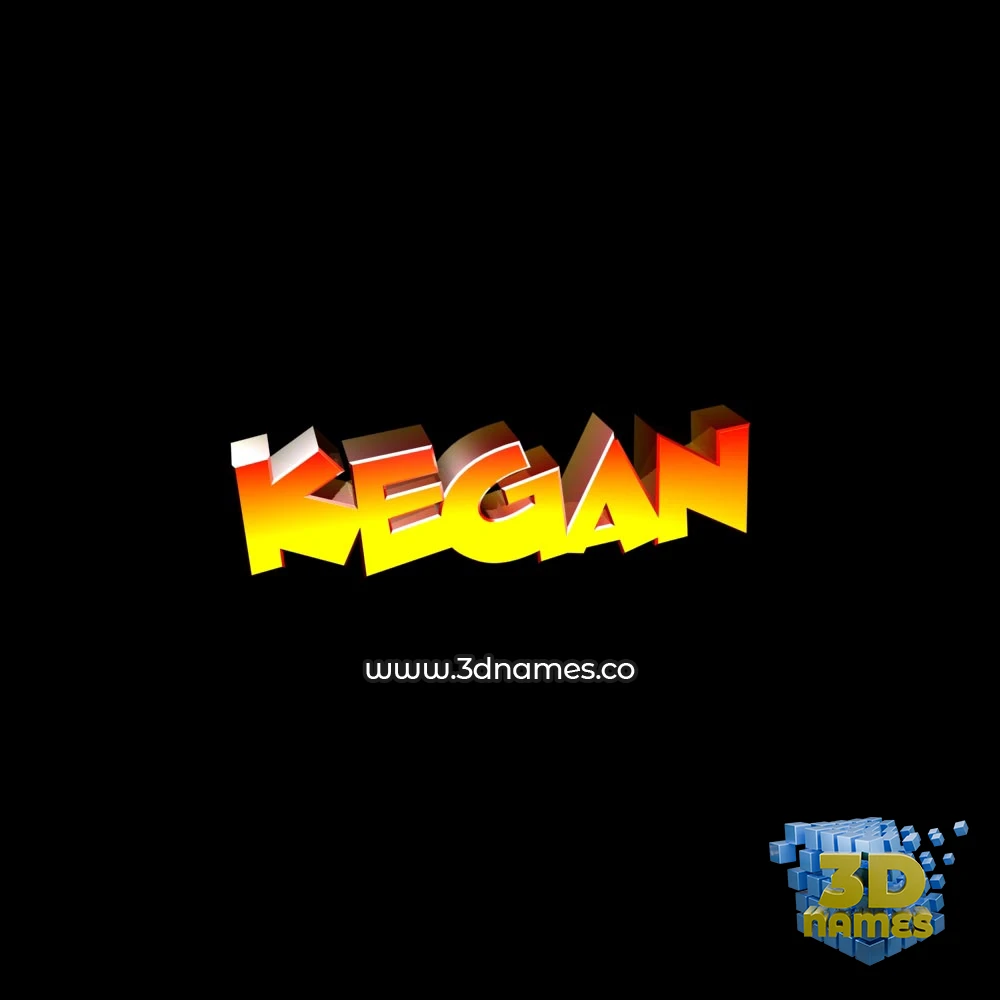 kegan in Black Background style - 3D name wallpaper