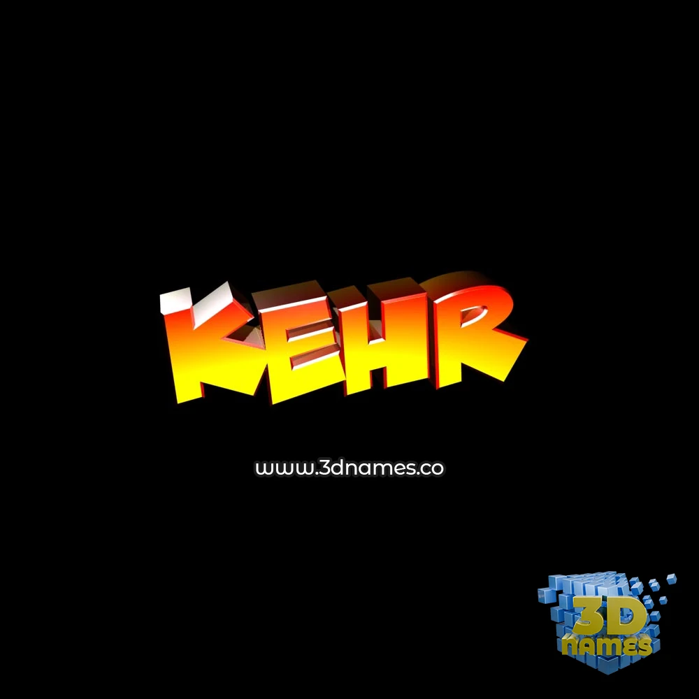 kehr in Black Background style - 3D name wallpaper