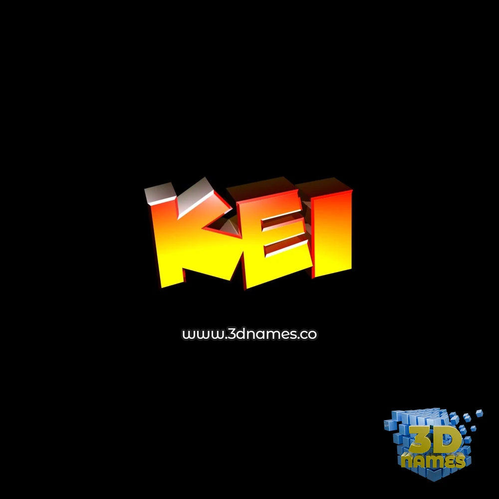 kei in Black Background style - 3D name wallpaper