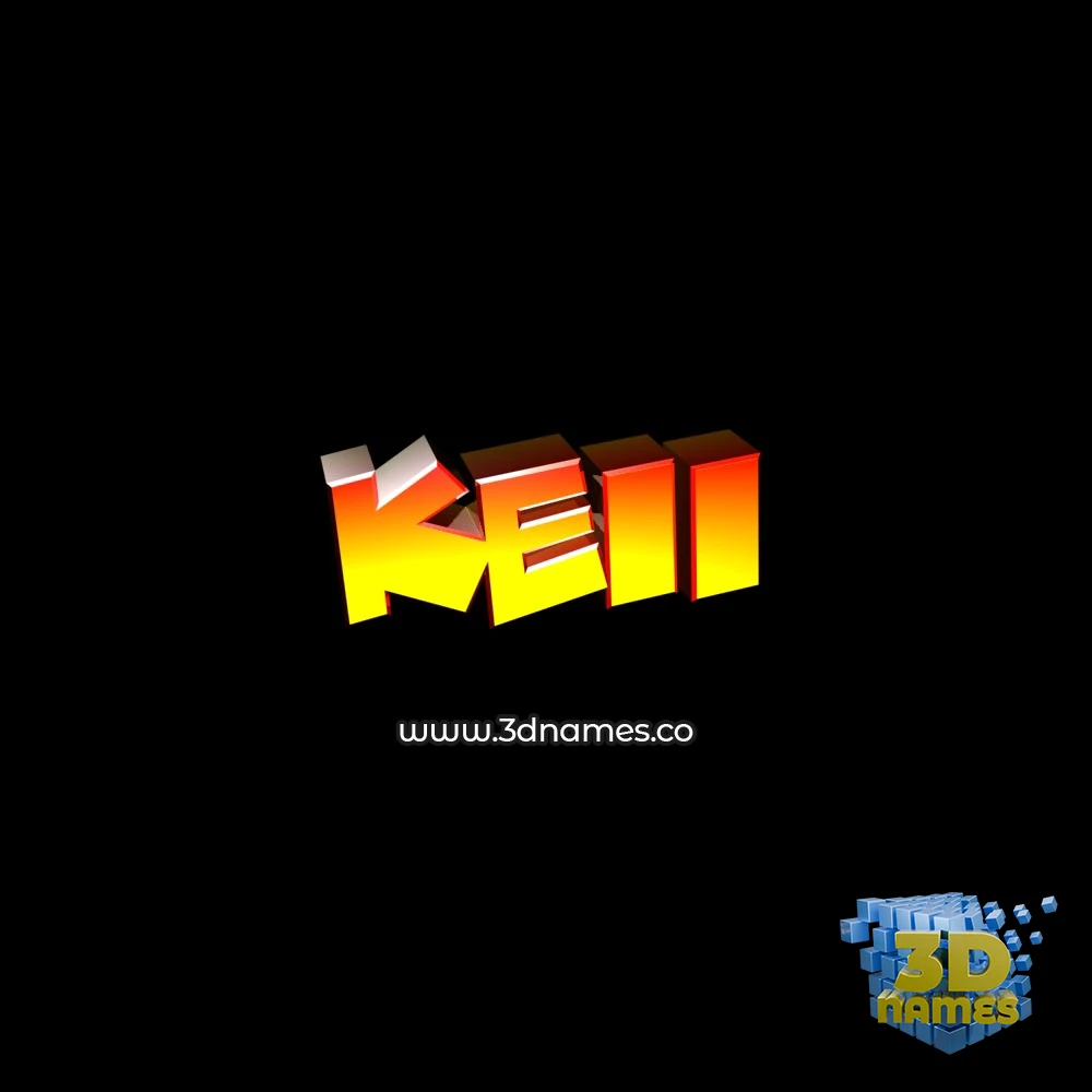 keii in Black Background style - 3D name wallpaper