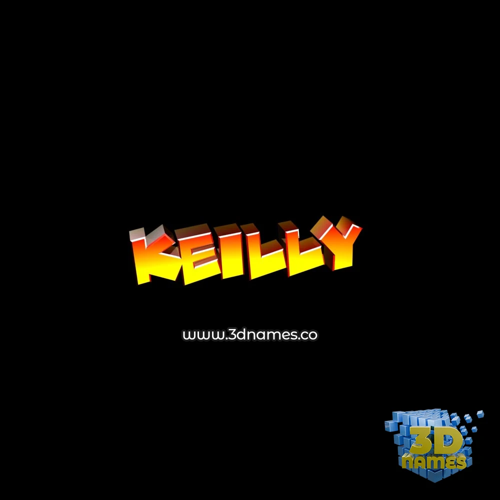 keilly in Black Background style - 3D name wallpaper
