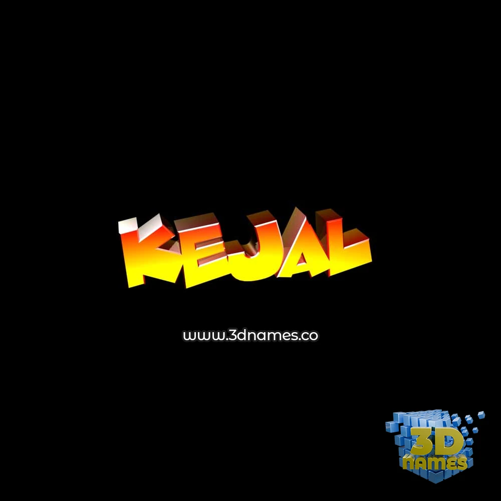 kejal in Black Background style - 3D name wallpaper