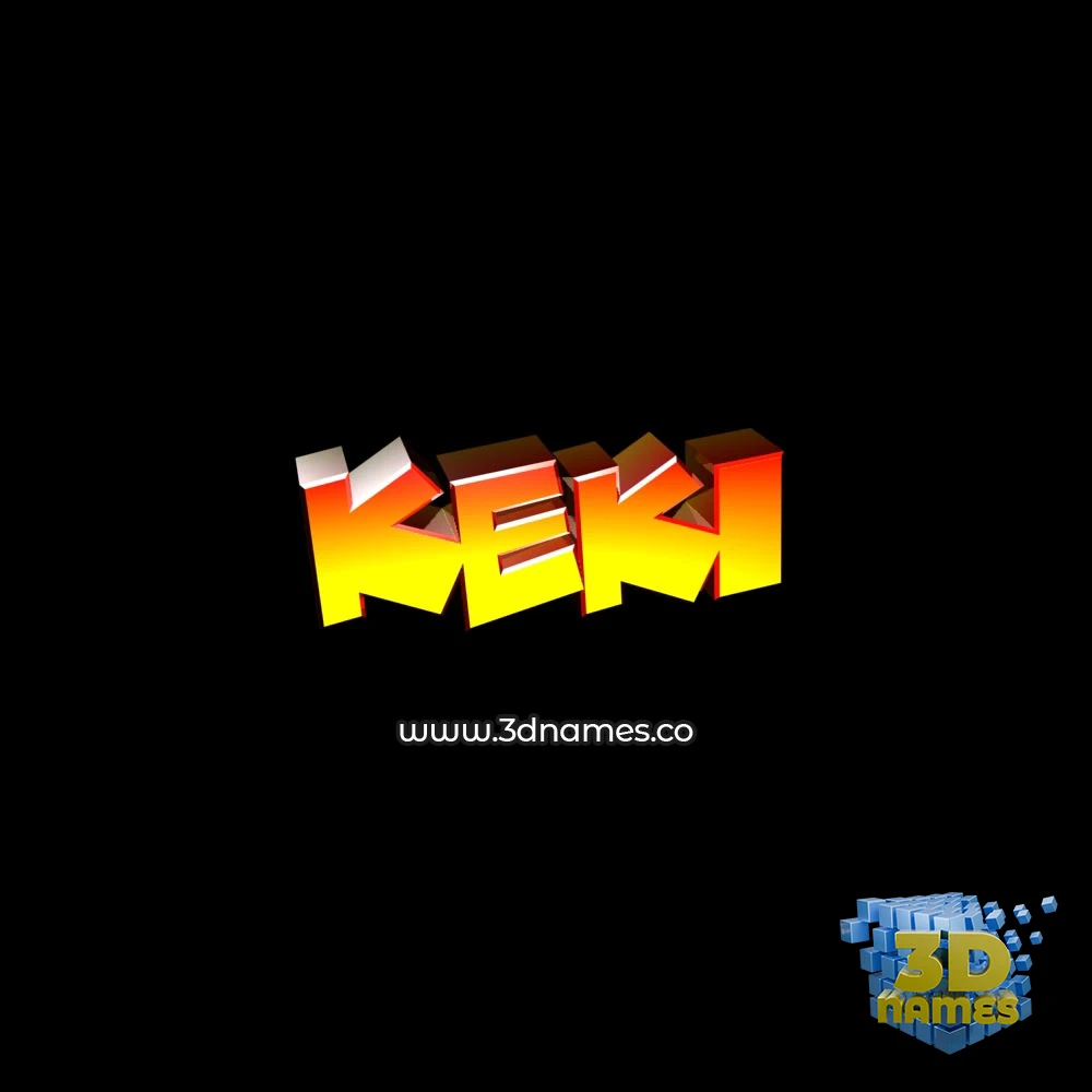 keki in Black Background style - 3D name wallpaper