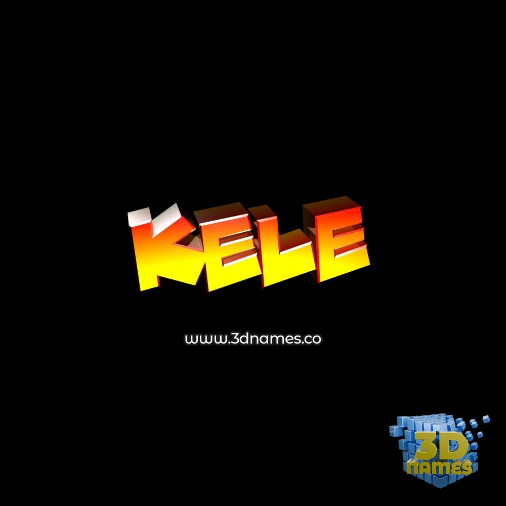 kele in Black Background style - 3D name wallpaper