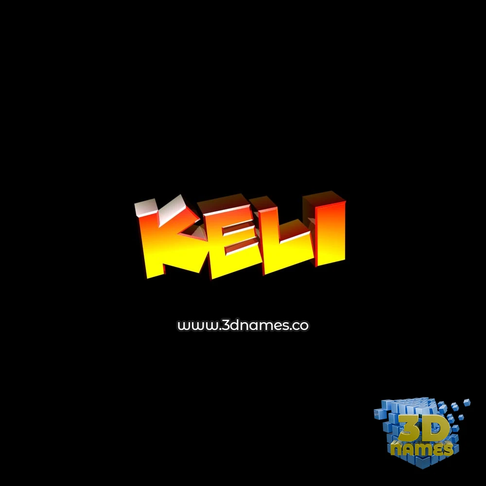 keli in Black Background style - 3D name wallpaper