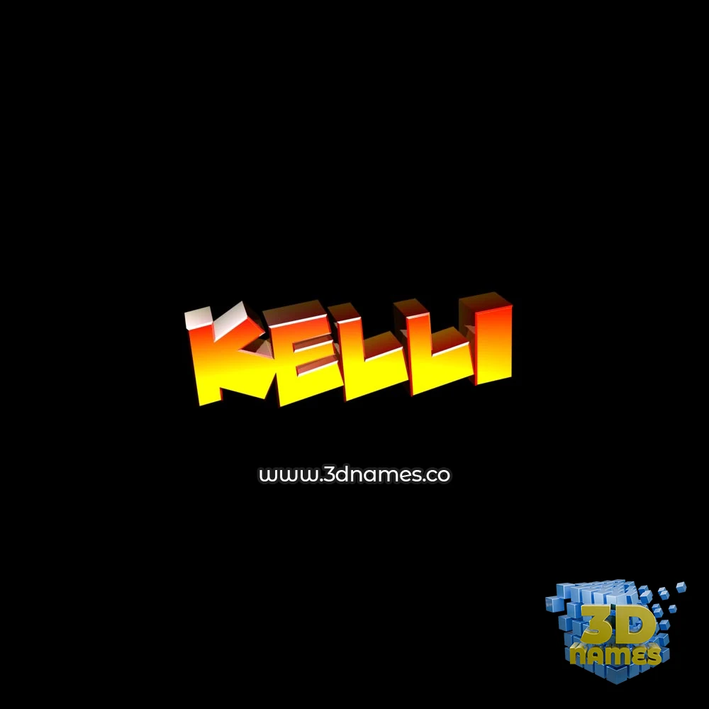kelli in Black Background style - 3D name wallpaper