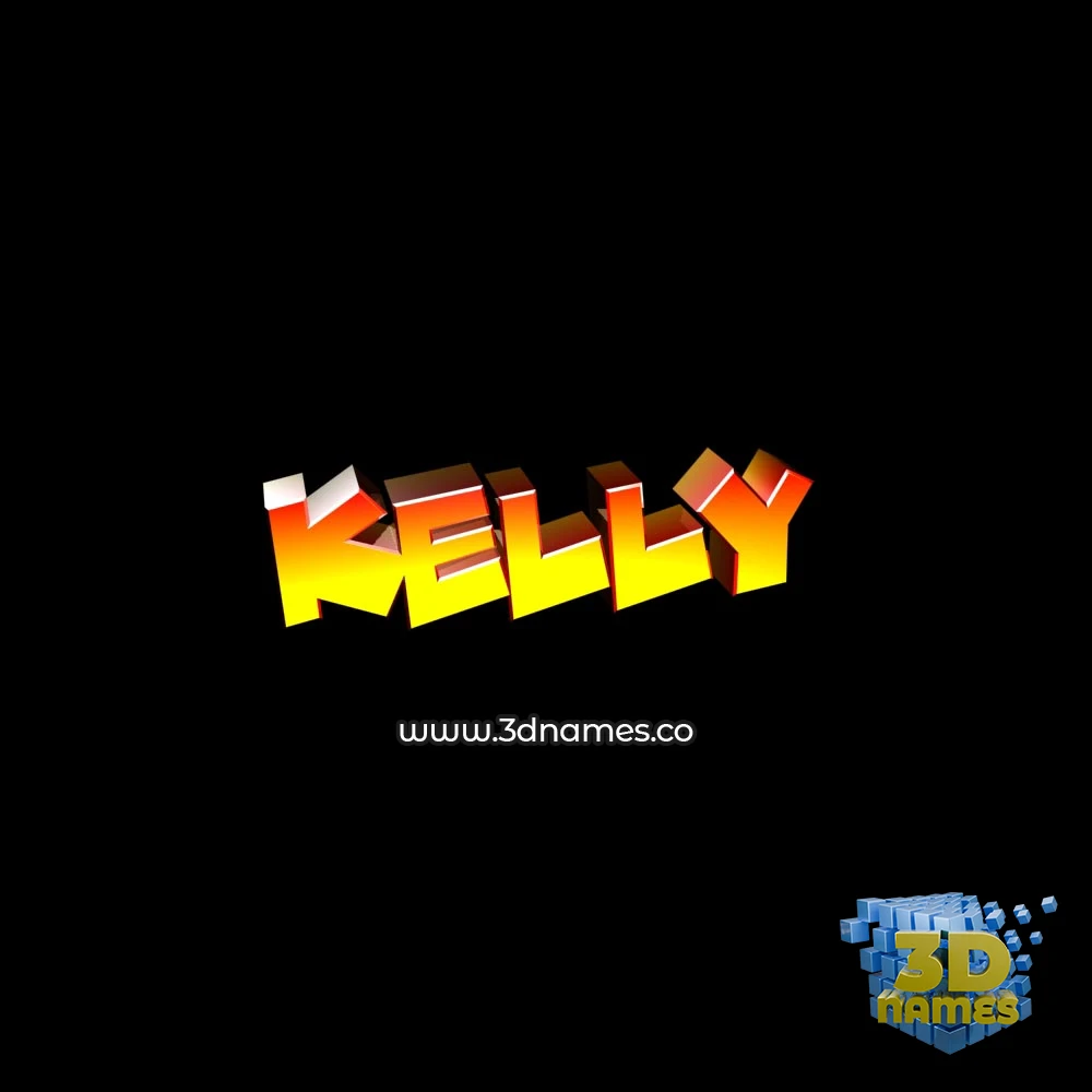 kelly in Black Background style - 3D name wallpaper