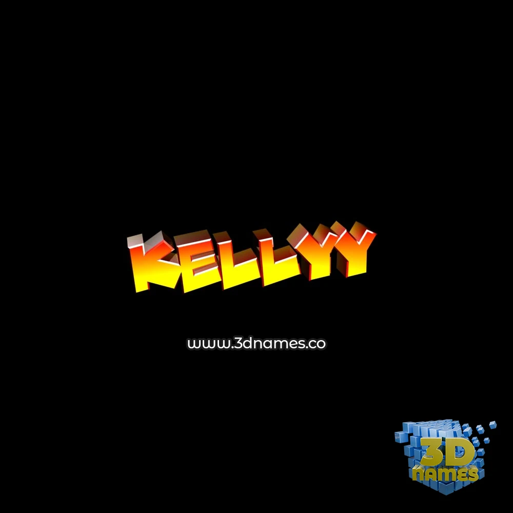 kellyy in Black Background style - 3D name wallpaper