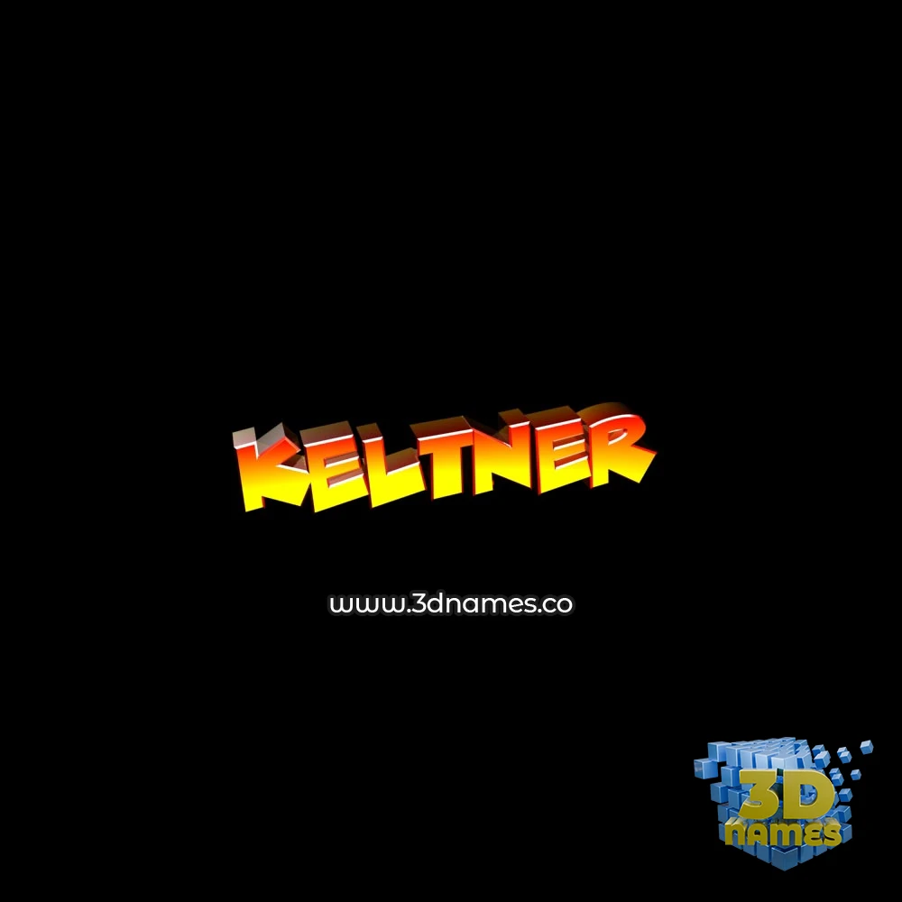 keltner in Black Background style - 3D name wallpaper